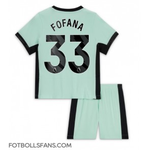 Chelsea Wesley Fofana #33 Replika Tredje Tröja Barn 2023-24 Kortärmad (+ Korta byxor)